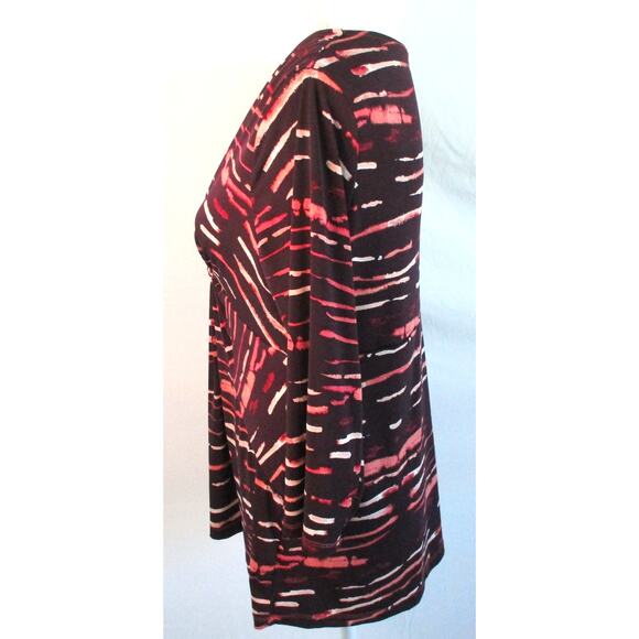 Daisy Fuentes Women's 3/4 Sleeve Purple Cinched Stretch Shirt Size Large - Picture 4 of 10